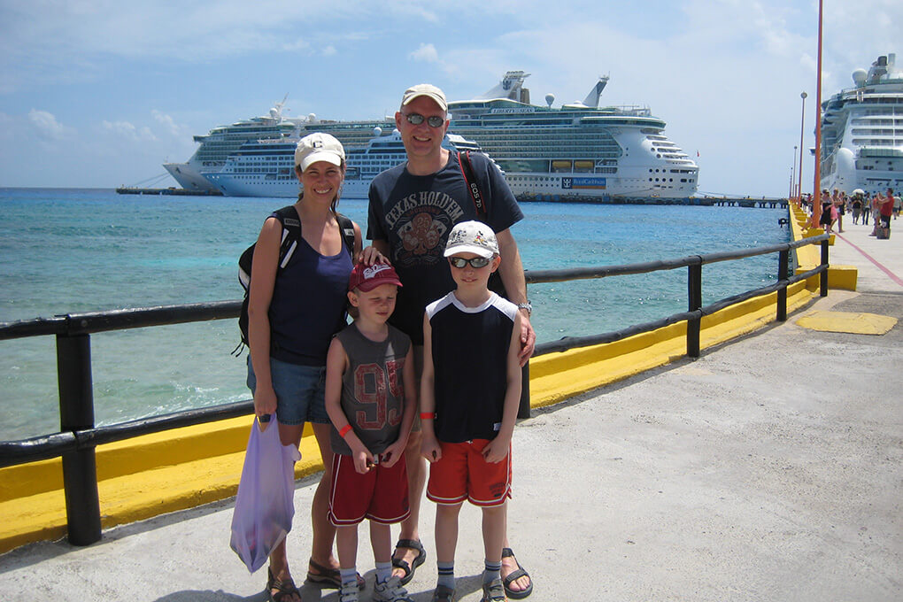 royal caribbean cruise vacation - family shot