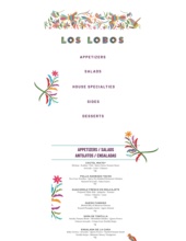 Los Lobos menu