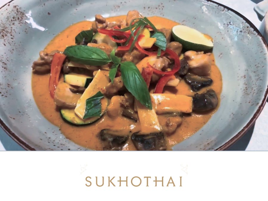 Sukhothai Thai restaurant Norwegian Aqua Luna menu 2025